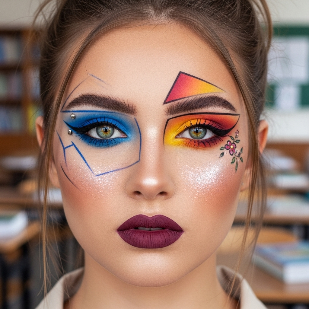 Editorial makeup created by Sharxak student